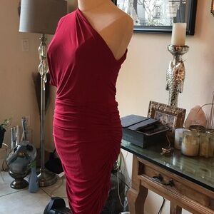 Forever 21 Chic Red One-Shoulder Dress